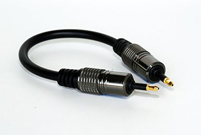 Premium Quality Gold Plated Mini Toslink to Mini Toslink (SPDIF) Digital Optical Audio Cable with Metal Connectors for Astell&Kern AK100 AK120 AK100II AK120II AK240 AK380 AK320