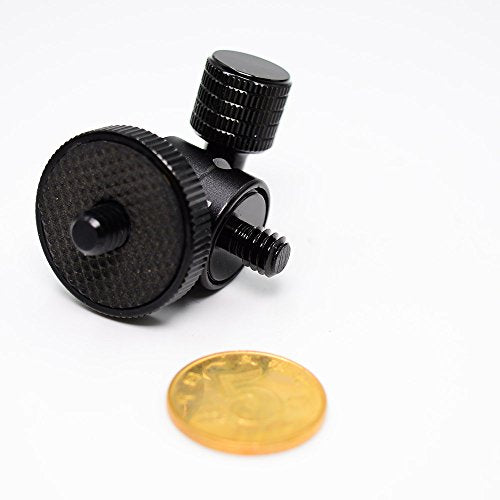Koolehaoda Mini Ballhead Camera Tripod Ball Head Mount with 1/4" to1/4 Screw Connector | Compact Camera Tripod Ballhead, 360° Swivel, for DSLR Mirrorless Camera Monitor Flash Light, Lightweight Aluminum - size: 1/4 to 1/4 Connector