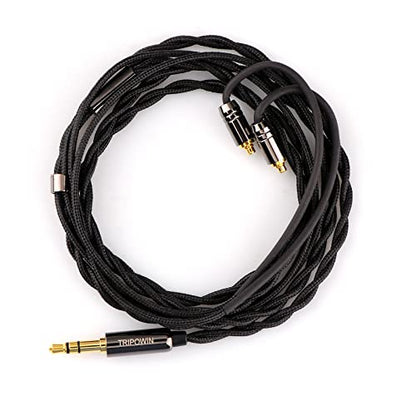 Linsoul Tripowin Zombur 4N OFC in Ear Monitor Cable, 3.5mm Plug, 1.25m | High Purity Oxygen Free Cable HiFi Wired IEM Cable, Cotton Yarn Outer Layer, for Musician Audiophile, w/o Mic, MMCX - size: MMCX, style: Without Mic