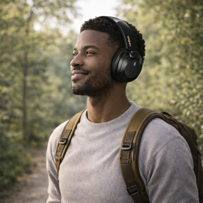 Wireless Noise Cancelling Headphones with 80H Battery, Bluetooth 5.4 Over Ear Headphones for Travel, Work & Calls, Deep Bass, Comfortable Fit