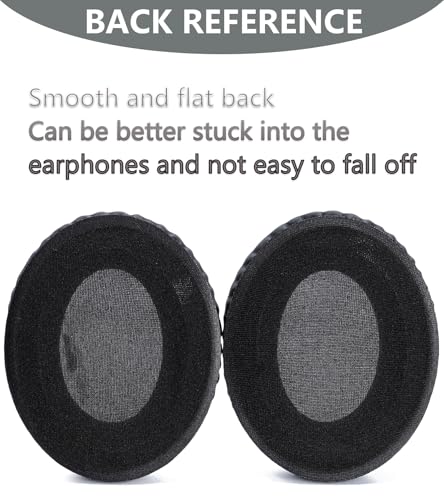 Replacement Ear Pads Compatible with Sennheiser HD180 HD200Pro HD201 HD201S HD206 HD418 HD419 HD421 HD428 HD429 HD439 HD439 HD448 HD449 HD451 HD461 HD471 Headphones Protein Leather Ear Pads - Black