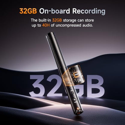 COMICA VM40 Shotgun Microphone – 48kHz/32-bit Float Recording, Wired & Wireless Modes, 32GB Onboard Storage – Compatible with Canon, Nikon, Sony Cameras & Camcorders for YouTube, Interviews & Filming