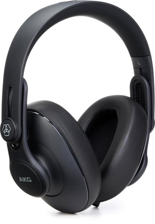 AKG Pro Audio K361 Wired, Over-Ear, Closed-Back, Light Weight, Foldable, Professional Recording Studio Headphones, Studio Monitor Mixing, Podcast, DJ Stereo Headsets, Black - style: K361