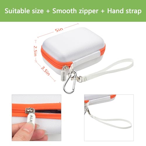 Speaker Case for JBL Go 5/4/3, Case Only | Hard Case, Mesh Pocket for Charging Cable, Compact Travel Carry, Speaker Not Included, White - color: White