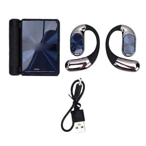 Ear Buds Wireless Earbuds Bluetooth Headphones, 2026 New Dual Fold Design Bluetooth 6.0 Earbuds with Ear Hooks, Sweatproof Noise Canceling, for Running Working (Black) - color: Black