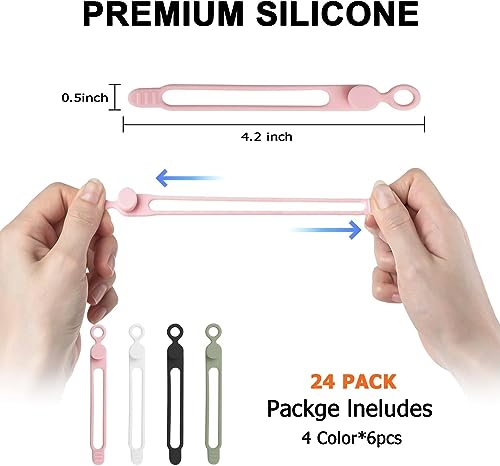 Smart Cable Management Clips – Durable Silicone Wire Organizer with Heavy-Duty Adhesive Grip – Keeps Charging Cables, USB Cords & Earphones Neatly Organized for Home, Office, Desk & Car