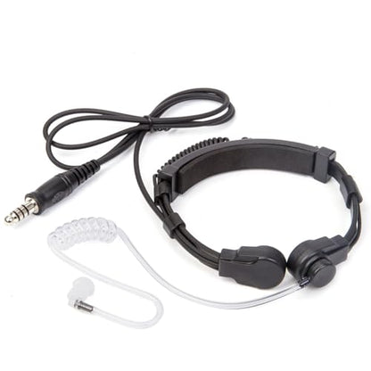 Throat Mic Tactical Earpiece U94X PTT 2 Pin TK Jack 7.0mm Plug Push to Talk Headset for Baofeng UV5R BF-F8HP UV-17 BF888S Quansheng UV-K58 UV-K6 Walkie Talkie for Kenwood TYT