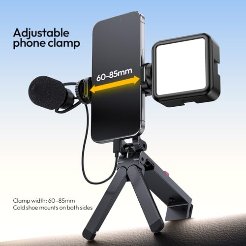 ULANZI MA89 2025 Foldable Airplane Phone Holder Mount, 360° Rotation Airplane Travel Essentials, Long Flight Must Haves Phone Tripod Stand for Flying, Home, Office Travel Gift for Content Creator
