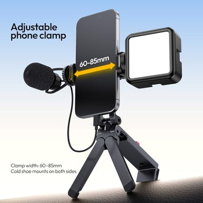 ULANZI MA89 2025 Foldable Airplane Phone Holder Mount, 360° Rotation Airplane Travel Essentials, Long Flight Must Haves Phone Tripod Stand for Flying, Home, Office Travel Gift for Content Creator