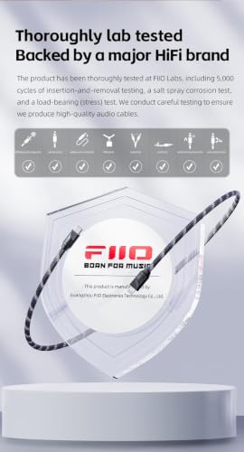 FiiO Trust Series RCA to RCA Coaxial Digital Audio Cable, 75Ω S/PDIF Silver-Plated OFC Interconnect Cable for DACs, CD Players, DAC/Amps, Streamers and HiFi Audio Systems (5ft)
