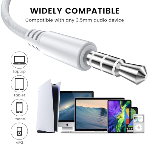 Wired Earbuds with Microphone,Wired Earphones in Ear Headphones HiFi Stereo | 3.5mm Jack in Ear Headphones with Microphone iPhone/Samsung/Android/MP3/MP4/Computer/Laptop,for school,office,gaming,travel - color: White, size: 3 pack
