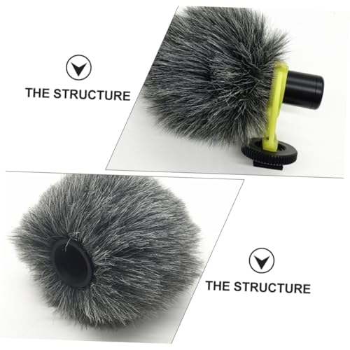 Microphone Furry Windscreen Muff Windshield for Camera Mic Protector with Large Pore Acoustic Foam Suitable for Outdoor Recording and Video Shooting