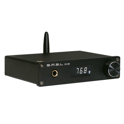 S.M.S.L D12 Audio DAC Mini HiFi Audio Decoder DAC Input USB/Coaxial/Optical Output RCA/Headphone Amplifier DSD512 32-bit 768KHZ for PS5 Switch Support MQA (Black)