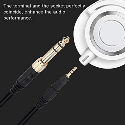 YUYTE Earphone Cable, Headphone 160CM Headphone Extended Cable for ATh M50x M40x M70x - Cord with GoldPlated Plugs for HighFidelity Sound