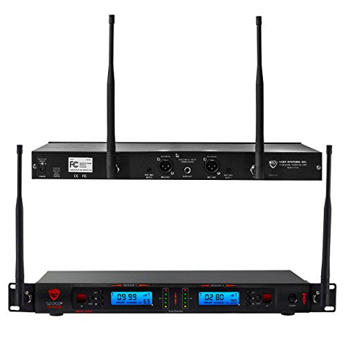 Nady 2W-1KU-HT-NEUS Dual True Diversity 1000-Channel Professional UHF Wireless System with 2 Handheld Microphones – Autoscan – Automatic Transmitter Pairing – All Metal Construction - size: Dual Transmitter, style: Handheld Microphone System