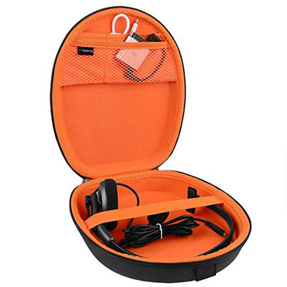 Geekria Shield Case Compatible with VXI BlueParrott B350-XT, B450-XT, Sennheiser PC8, PC7, Replacement Hard Shell Travel Carrying Bag with Cable Storage (Black)