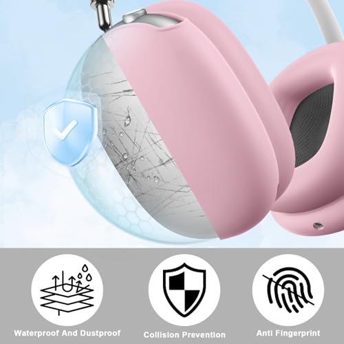 Maxjoy for AirPods Max Case - Soft Silicone Ear Cups/Headband Cover, Anti-Scratch Accessories Protective Cover for Apple AirPods Max, Pink - color: Pink