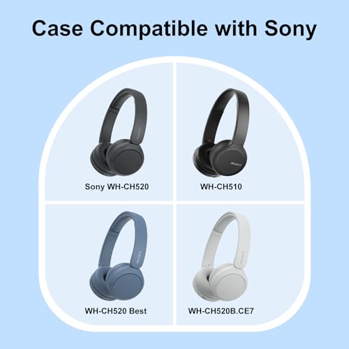 Case for Sony WH-CH520 Wireless Headphones Pink | Hard Carrying Travel Case for Sony WH-CH520 Wireless Headphones - color: Pink