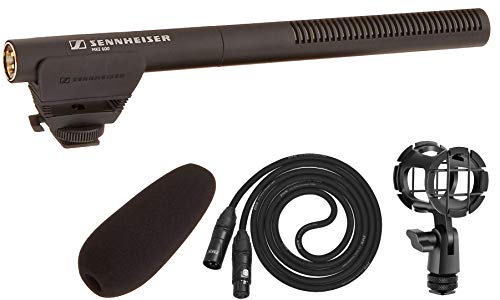 Sennheiser MKE 600 Shotgun Microphone Video Cinema Broadcast Kit with Shockmount XLR Cable and Foam Windscreen for DSLR Camera Camcorder and Boom Pole