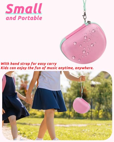 RAIACE Hard Travel Storage Case Compatible with iClever BTH12 / BTH26 / IMYB/JoySpark-T5 / Candy Bila BH03 Headphones, Protective Carrying Bag. (case only) - Pink - color: Pink