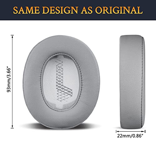 SOULWIT Professional Replacement Ear Pads for JBL Live 500BT/Live 500 BT Around-Ear Wireless Headphone, Earpads Cushions with Softer Protein Leather, Noise Isolation Foam - Grey - color: Grey