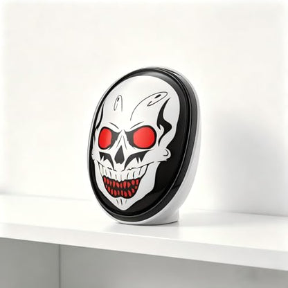 Portable Bluetooth Speaker, 5W Loud Stereo Sound, Horror Ghost LED Speaker | Halloween Skull Speaker with Flash Lights, Mini Wireless Speaker, TWS Pairing, Support TF Card, USB Cable for Party Holiday