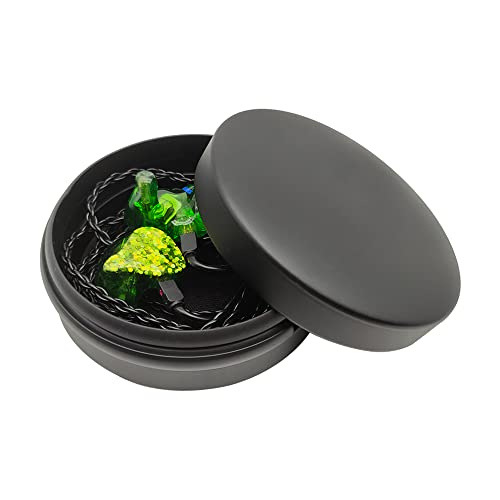 Soundlink Earphone Case Round Aluminum Alloy Earbuds Case Waterproof Protective Storage Box for in Ear Monitor