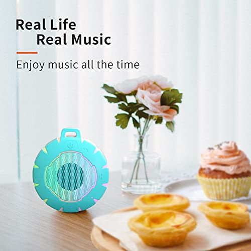HEYSONG Waterproof Shower Bluetooth Speaker, Durable & Portable with Clear Sound, Ideal for Shower, Pool, Beach & Kayaking – Great Gift for Teen Women & Men - color: Mint Green