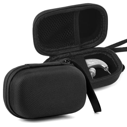 Hard Shell Hearing Aid Case for Most Hearing Amplifiers, Black