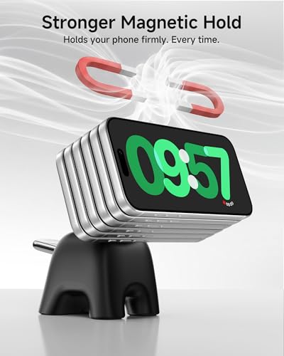 Magnetic Wireless Charging Station, Charger Stand for iPhone Apple Watch | 2026 2 in 1 Foldable Charger Stand 15W for iPhone 17 16 15 14 13 12 Pro Max, 5W for Apple Watch&Airpods, 30W Adapter included - color: Black