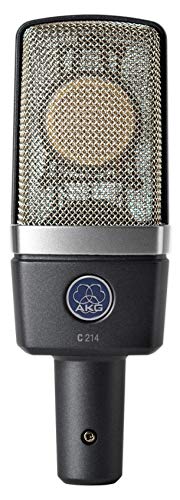 AKG C214 Professional Large-Diaphragm Studio Condenser Mic Recording Mic Bundle with Audio Technica ATH-M30X Monitor Headphones and Rockville RockShield 1 Mic Isolation Shield