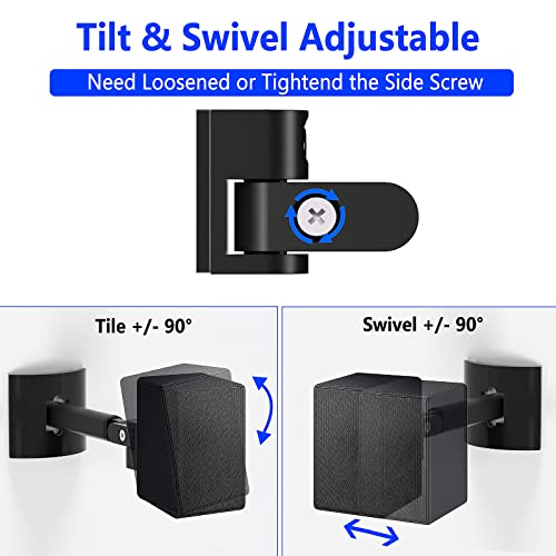 Aiweiwa Speaker Wall Mount for Samsung 9500S Ceiling Speaker Mount Bracket - Tilt and Swivel Adjustable Rear Speakers Mounting Bracket for Samsung SWA-9500S/ZA