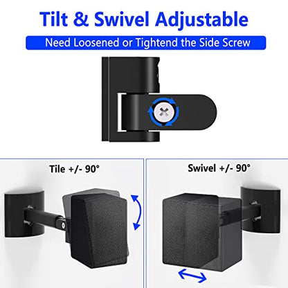 Aiweiwa Speaker Wall Mount for Samsung 9500S Ceiling Speaker Mount Bracket - Tilt and Swivel Adjustable Rear Speakers Mounting Bracket for Samsung SWA-9500S/ZA