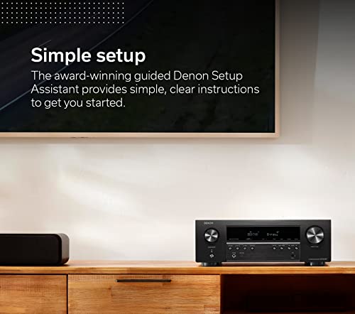 Denon AVR-S570BT 5.2 Channel AV Receiver - 8K Ultra HD Audio & Video | Enhanced Gaming Experience, Wireless Streaming via Built-In Bluetooth, (4) 8K HDMI Inputs, Supports eARC, HD Setup Assistant - style: AVR-S570BT