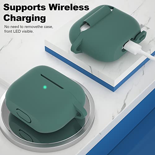 Compatible with AirPods 3 Case, Protective Silicone Cover for AirPods 3rd Generation Case 2021, Wireless Charging - Grey Green - color: A-Grey Green