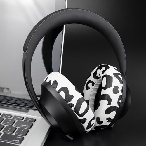SOULWIT Protein Leather Replacement Earpads for Bose 700 (NC700) Wireless Headphones, Ear Pads Cushions with Softer Protein Leather, High-Density Noise Cancelling Foam, Added Thickness - Snow Leopard - color: Snow Leopard