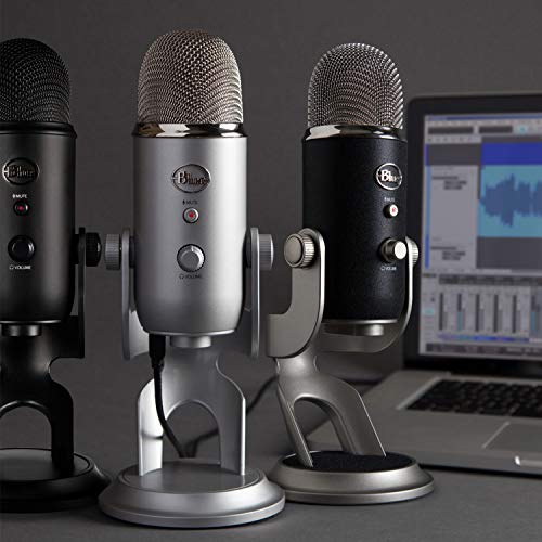Logitech Creators Blue Yeti USB Microphone for Gaming, Streaming, Podcast, YouTube, Discord, PC, Studio Sound, Plug & Play-Whiteout | For PC and Mac, gaming, recording, streaming, podcasting, Blue VO!CE effects, plug and play, studio use