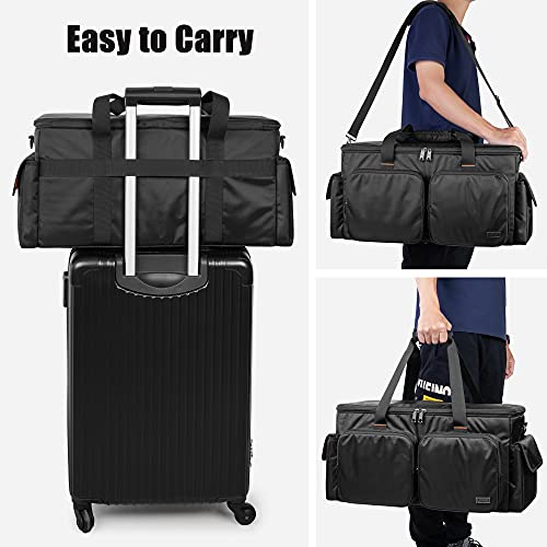 Trunab DJ Cable File Bag with Detachable Padded Bottom and Dividers | Travel Gig Bag for Professional DJ Gear, Musical Instrument and Accessories