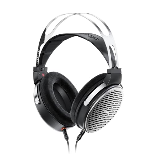 FiiO JT3 Over-Ear Open-Back Headphones, 50mm Dynamic Driver, PEK+PU Composite Diaphragm, Detachable 3.5mm Cable with Mic for Music & Gaming (Silver) - color: Silver