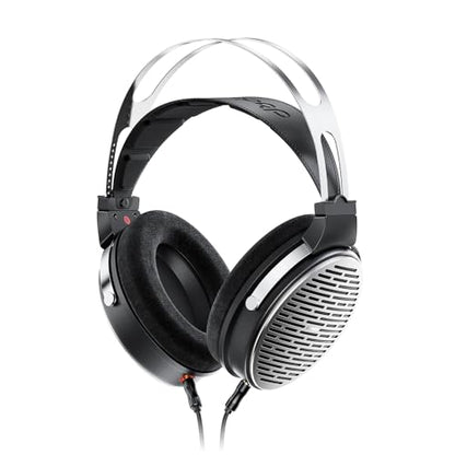 FiiO JT3 Over-Ear Open-Back Headphones, 50mm Dynamic Driver, PEK+PU Composite Diaphragm, Detachable 3.5mm Cable with Mic for Music & Gaming (Silver) - color: Silver
