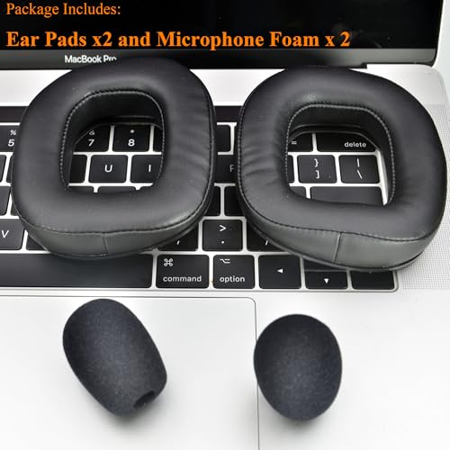 Defean Earpads for Astro A50 Gen4 / A50 Gen5 / A50X (Faux Leather) | Ear pads and Microphone Foam, Upgrade High-Density Noise Cancelling Foam, Ear Cushions Added Thickness - color: Faux Leather
