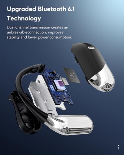 198 Languages Real-Time AI Translation OWS Earbuds, Bluetooth 6.1 Translator Headphones with LCD Touch Case, 4-in-1 Translating Device for Travel Meetings Business Audifonos Traductores Inglés Español