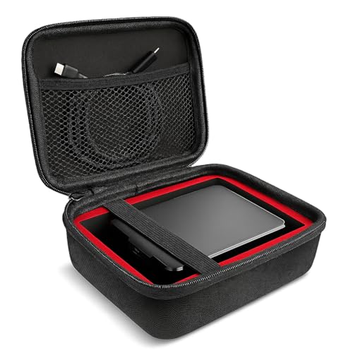 Case for Scarlett Solo 3rd & 4th Gen – Travel Storage for Audio Interface + Compatible with Maxone, Seagate, LaCie, WD External Hard Drives – Water-Resistant Protective Case w/Strap & Pocket - size: Small