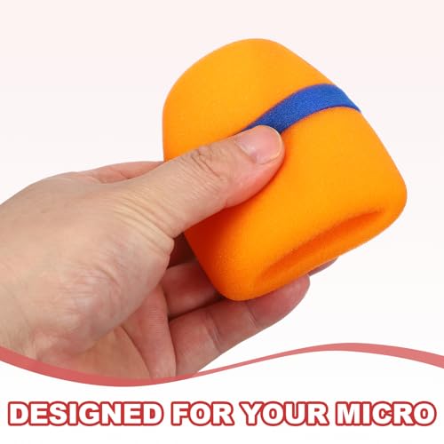 MECCANIXITY Wireless Handheld Microphone Silicone Handle Covers Orange - color: Orange