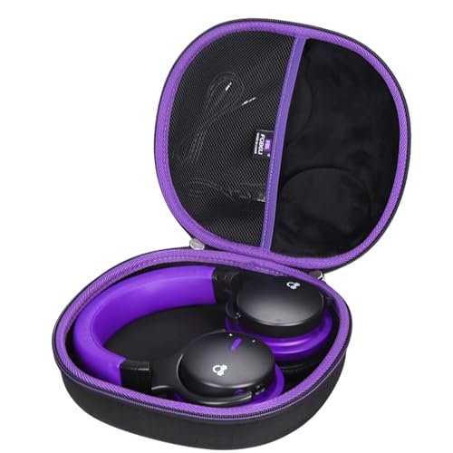 FBLFOBELI Hard Headphone Storage Case for Silensys E7 / PurelySound E7 / MOVSSOU E7 / COWIN E7 / Tapela E7 / Audonia E7 Active Noise Cancelling Bluetooth Headphones (Case Only) (Purple) - color: Purple