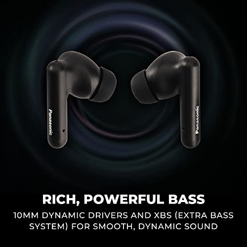 Panasonic ErgoFit True Wireless Earbuds, in Ear Headphones with XBS Powerful Bass, Bluetooth 5.3, Charging Case – RZ-B110W - style: Earbuds