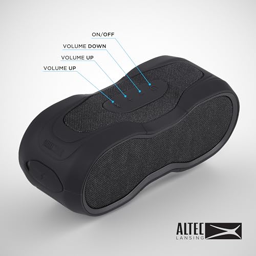 Altec Lansing - Portable Bluetooth Speaker, Waterproof IP67 - color: Black, size: Medium