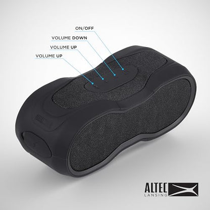 Altec Lansing - Portable Bluetooth Speaker, Waterproof IP67 - color: Black, size: Medium