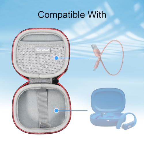 RLSOCO Carrying Case for JBL Endurance Peak 4 True Wireless Noise Cancelling Sport Earbuds (Case Only)