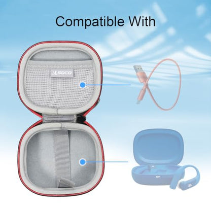RLSOCO Carrying Case for JBL Endurance Peak 4 True Wireless Noise Cancelling Sport Earbuds (Case Only)